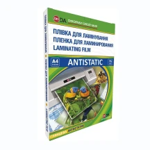 Плівка А4 для ламінування 75 мкм глянцева Antistatic, 100 штук Da Office 11201011206YA