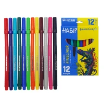 Набір файнлінерів різнокольорових Hiper Slimline Fineliner 0,5 мм, 12 штук HSF-7012