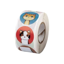 Наклейки Centrum "Cats" d= 25 мм, в рулоне 500 штук, ассорти 81250