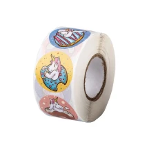 Наклейки Centrum "Donuts Unicorn" d= 25 мм, в рулоне 500 штук, ассорти 81251