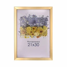 Фоторамка из пластика 21 х 30 см, цвет золотой 1611-2854