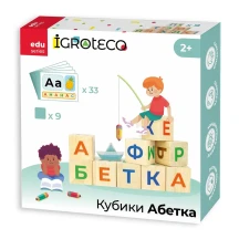Гра дерев'яні кубики "Українська Абетка" 2+ Igroteco 900699