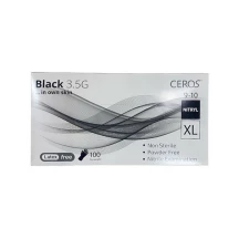 Рукавиці нітрилові Ceros Black XL100 штук нестерильні 6008