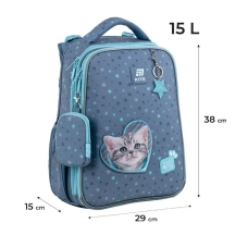Рюкзак каркасний 2 відділення, 38 х 29 х 15 см, Education поліестер, блакитний Kite SP25-531M — фото 3