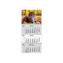 Календар 2026 рік настінний квартальний Axent "Cats 2", 3 пружини 8803-26-14-A