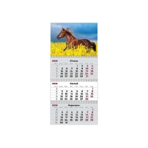 Календар 2026 рік настінний квартальний Axent "Horses 1", 3 пружини 8803-26-7-A