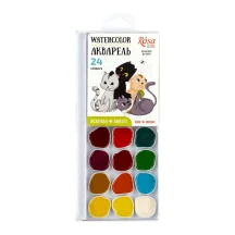 Акварельна фарба "Cats" Rosa Kids 24 кольори, без пензлика, пластик 301206