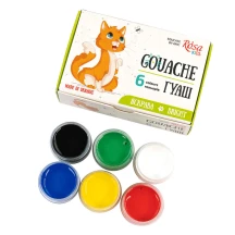 Набір гуашевих фарб "Cats" Rosa Kids 6 кольорів х 10 мл 301101 — фото 2