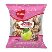 Пряники "Крихітка" з начинкою зі смаком яблуко-кориця  350г,Tonija
