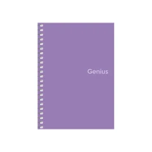 Блокнот для записів А6 Школярик Genius 80 аркушів, клітинка, пластик, спіраль А6-080-6807K — фото 4