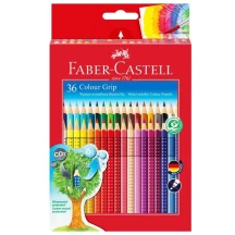 Карандаши акварельные цветные Faber-Castell 36 цветов Grip 2001, картона коробка 112442