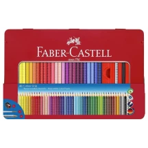 Карандаши акварельные цветные Faber-Castell 48 цветов Grip 2001, металлическая коробка + аксессуары 112448