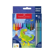 Фломастеры Faber-Castell Felt tip"Dinosaur" 10+3 цветов, картонная упаковка 554214