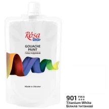 Фарба гуашева 200 мл, білила титанові Rosa Studio 323200901