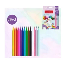 Фломастери Faber-Castell Felt tip "Unicorn" 10+3 кольорів, картонна упаковка 554213 — фото 2