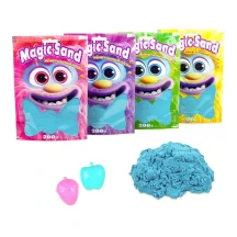 Набор для творчества Strateg кинетический песок Magic sand в пакете голубой, 200 гр 39401-3
