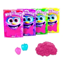 Набір для творчості Strateg кінетичний пісок Magic sand в пакеті рожевий, 200 гр 39401-8