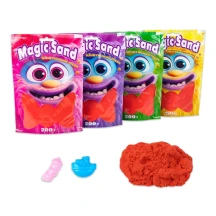 Набор для творчества Strateg кинетический песок Magic sand в пакете красный, 200 гр 39401-6