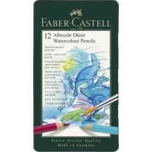Олівці акварельні кольорові Faber-Castell Albrecht Durer 12 кольорів, металева коробка 117512