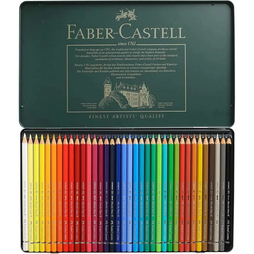 Олівці акварельні кольорові Faber-Castell Albrecht Durer 36 кольорів, металева коробка 117536 — фото 2