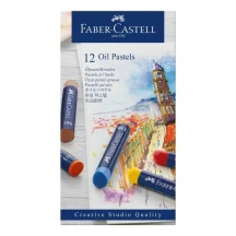 Пастель масляна Faber-Castell 12 кольорів, синя лінія 127012 — фото 2