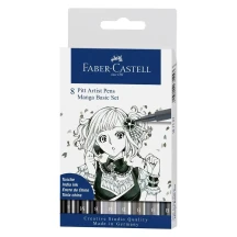 Ручка капілярна Faber-Castell Pitt Artist Pens, набір 8 штук Manga 167107