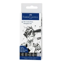 Ручка капілярна Faber-Castell Pitt Artist Pens, набір 6 штук Manga 167124