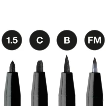 Ручка капилярная Faber-Castell Pitt Artist Pens, набор 4 штуки, цвет черный 167153 — фото 2