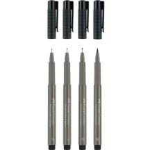 Ручка капілярна Faber-Castell Pitt Artist Pens, набір 4 штуки Warm grey IV 167169 — фото 3