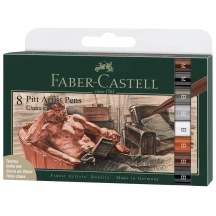Ручка капілярна Faber-Castell Pitt Artist Pens, набір 8 штук Classic 167172