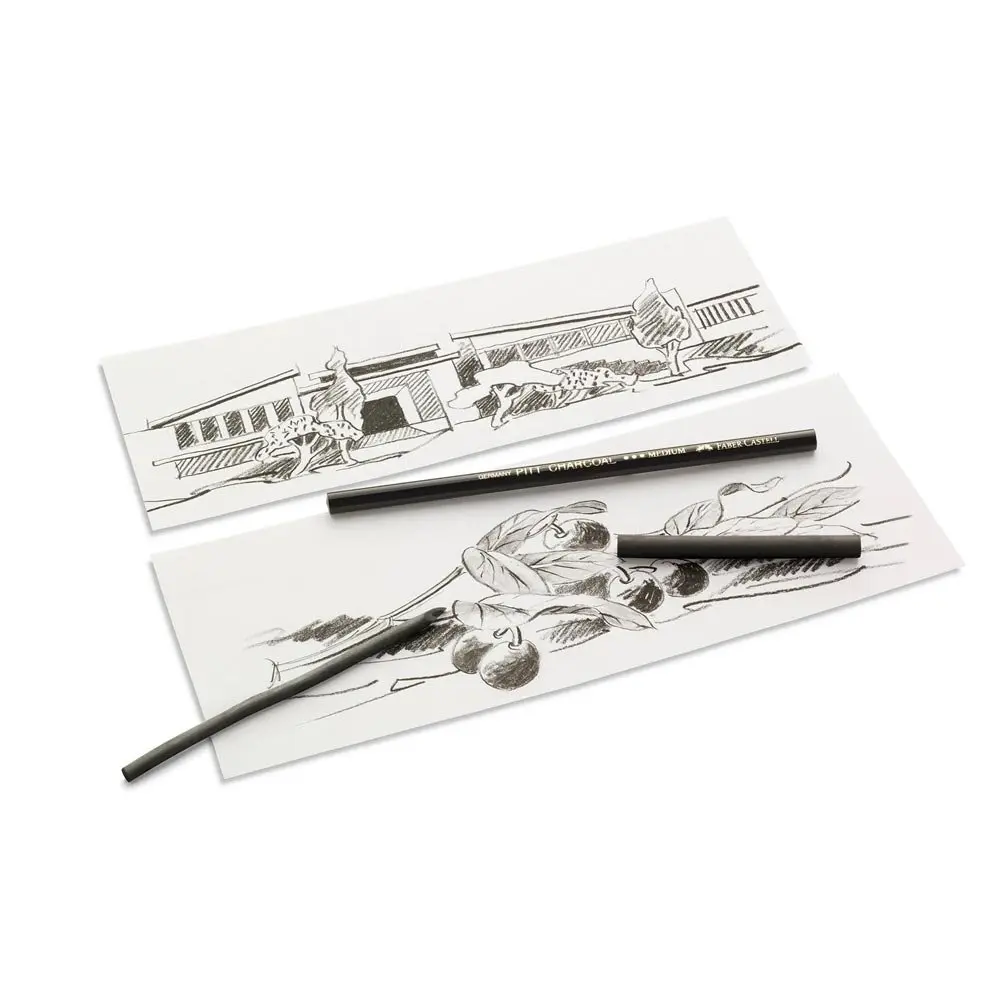 Олівець вугільний Faber-Castell Рitt натуральний м'який 117403 — фото 2