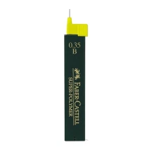 Грифель для механічного олівця Faber-Castell 0,3 мм В Super-Polymer, 12 штук у пеналі 120301