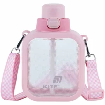 Пляшка для води 700 мл пластик, рожева Kite K25-1237-3
