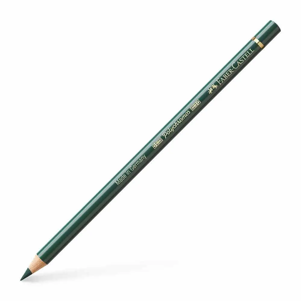 Карандаш цветной Faber-Castell Polychromos, зеленый можжевельник 110165 Карандаш цветной Faber-Castell Polychromos, зеленый можжевельник 110165