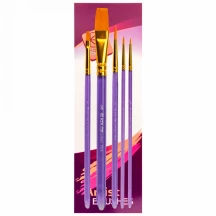 Кисточки для рисования 7013 синтетика, круглий № 3/0,1,5, плоский № 4,5/8 Kolos 42701323