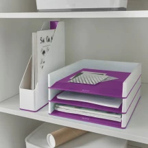 Лоток горизонтальний Leitz Wow Duo Colour, 267 х 49 х 336 мм, колір фіолетовий 5361-10-62 — фото 2