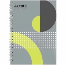 Блокнот А5 96 аркушів, клітинка, пружина, тверда обкладинка Axent 8032-18-A