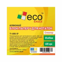 Бумага для записи 85х85мм 400 листов клееная Спектр Eco-Eagle TY-400G-SP
