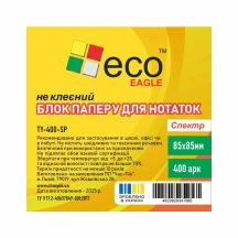 Бумага для записи 85х85мм 400 арк не клееная Спектр Eco-Eagle TY-400-SP