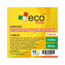 Папір для нотаток 85 х 85 мм 300 аркушів клеєний Спектр Eco-Eagle TY-300G-SP