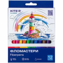 Фломастери набір 12 кольорів Kite Classic K-447