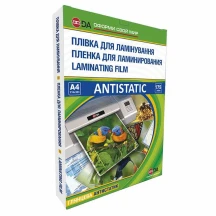 Плівка А4 для ламінування 175 мкм глянцева Antistatic, 100 штук Da Office 11201011211YA