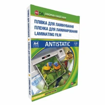 Плівка А4 для ламінування 125 мкм глянцева Antistatic, 100 штук Da Office 11201011209YA