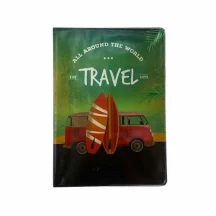 Обложка на паспорт А6 ПВХ с надписью "Travel (Bus)",  200 мкм 307020