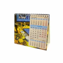 Календар Folio+ 2026 рік, настільний шалаш з блоком 7 х 13 см, 6 аркушів, пружина, асорті 173253-7