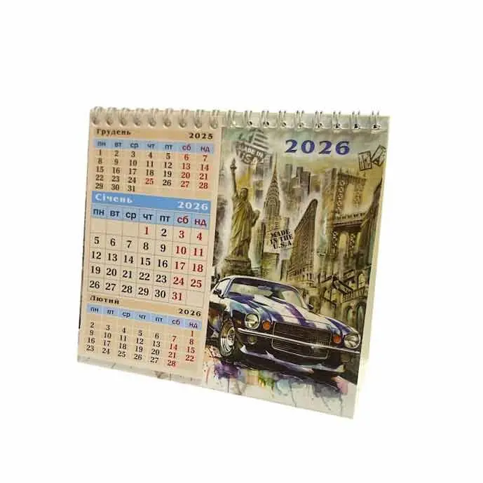 Календар Folio+ 2026 рік, настільний шалаш з блоком 7 х 13 см, 6 аркушів, пружина, асорті 173253-7 — фото 6