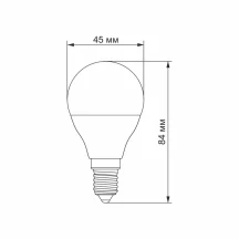 Світлодіодна лампа Videx LED G45e 7W E14 3000K 220V VL-G45e-07143 — фото 3