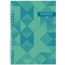 Блокнот А5 96 аркушів, клітинка, пружина, тверда обкладинка Axent 8032-34-A