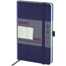 Щотижневик 2026 Partner Lines, 125 х 195 мм, на гумці, темно-синій Axent 8515-26-02-A