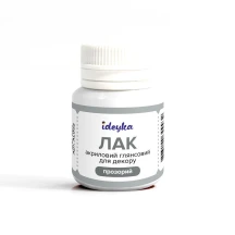 Лак акриловый Ideyka для декора прозрачный, 20 мл AL002